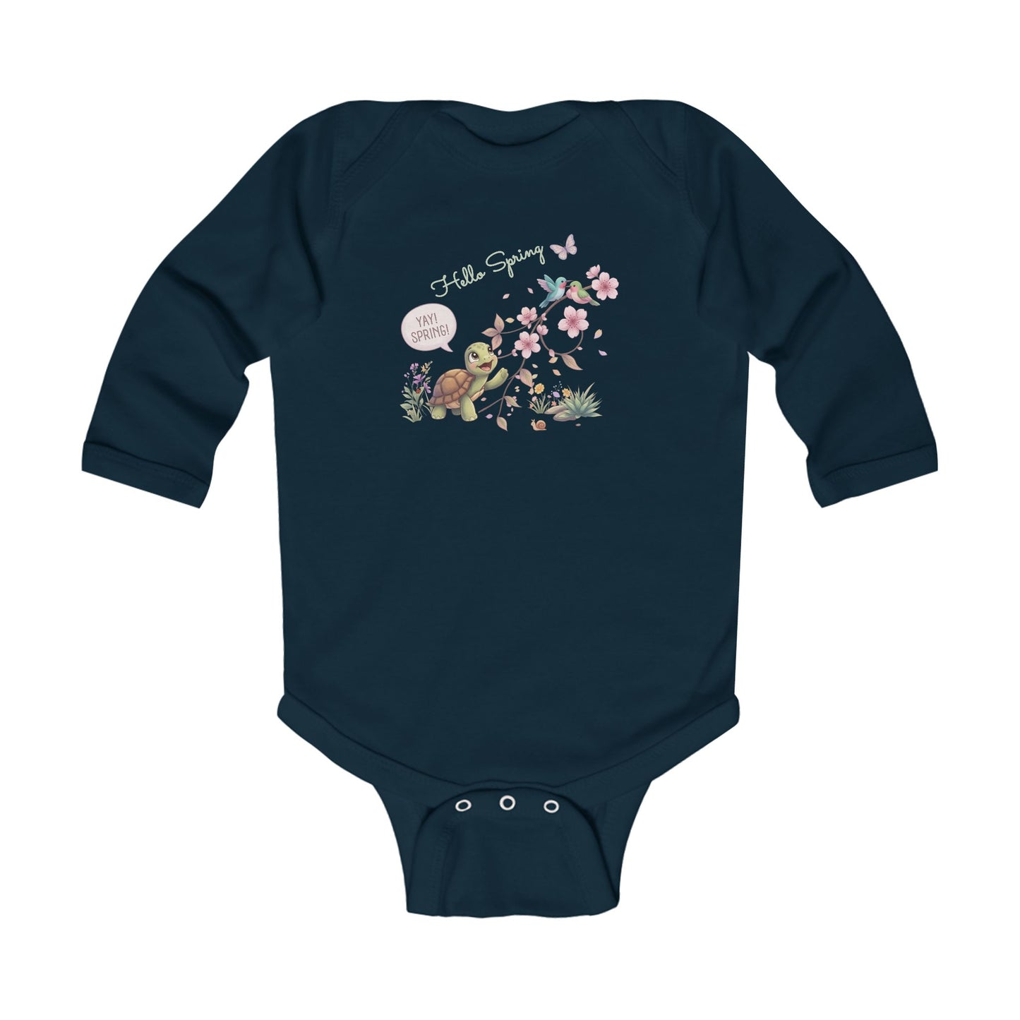 Yay! Spring! Blossoms & Birds - Infant Long-Sleeve Bodysuit