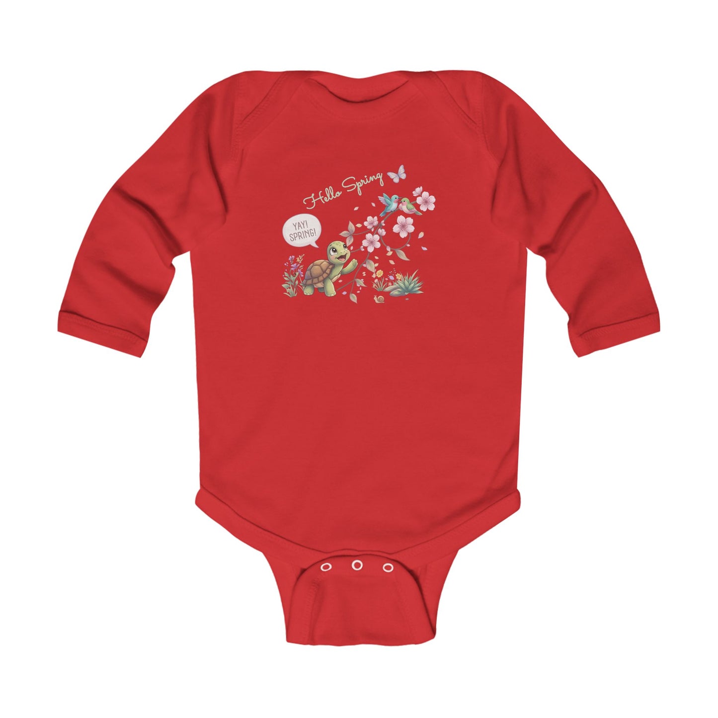 Yay! Spring! Blossoms & Birds - Infant Long-Sleeve Bodysuit
