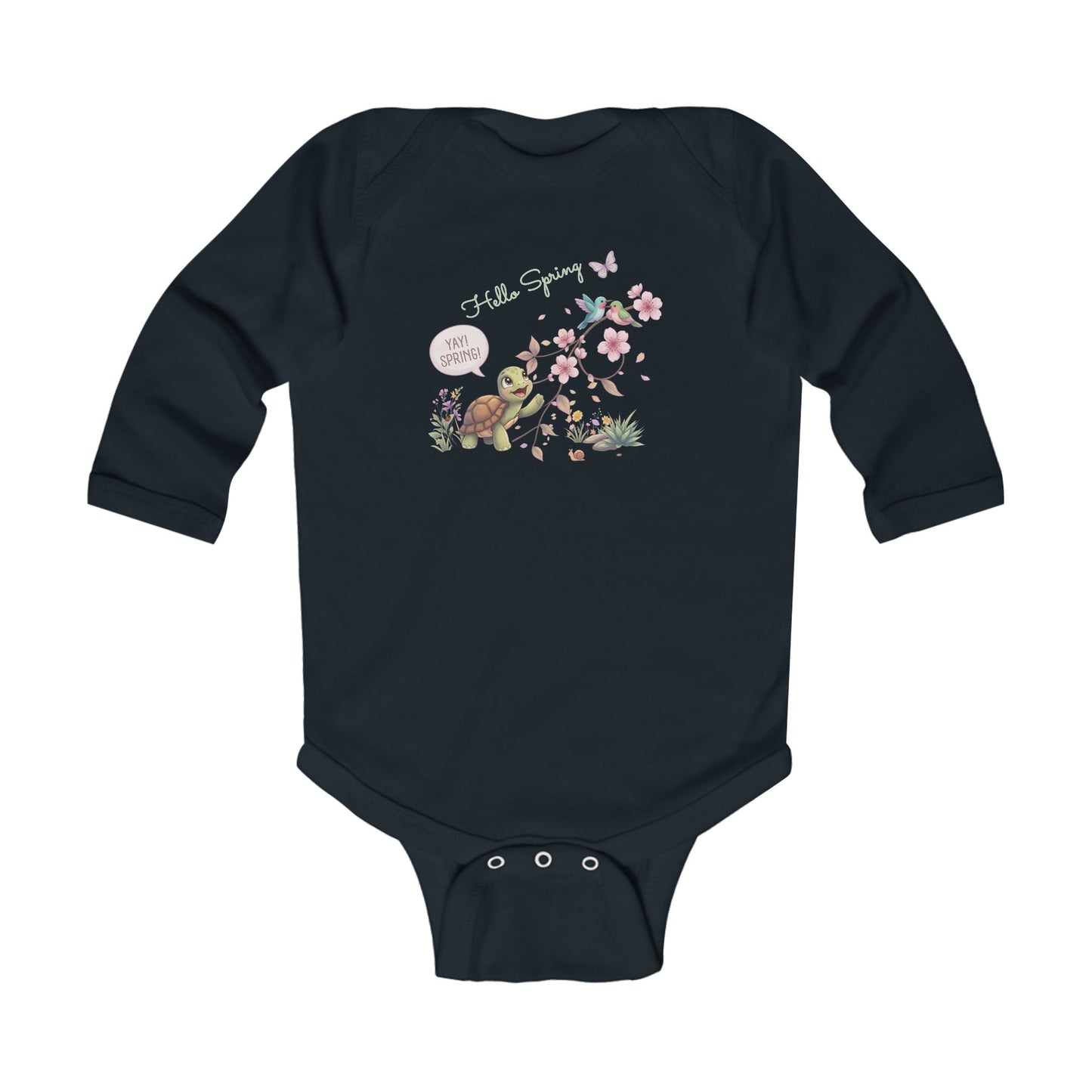 Yay! Spring! Blossoms & Birds - Infant Long-Sleeve Bodysuit