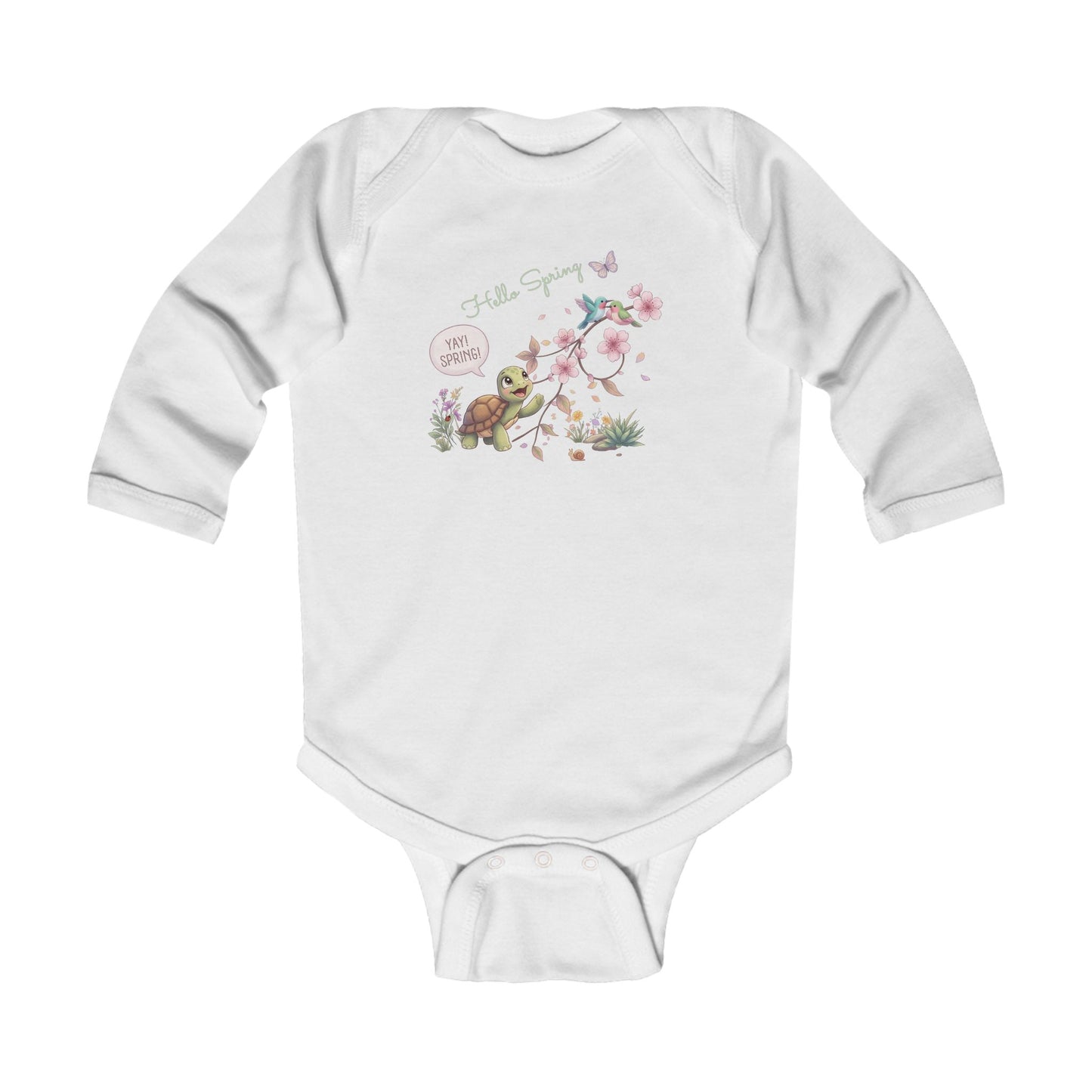 Yay! Spring! Blossoms & Birds - Infant Long-Sleeve Bodysuit
