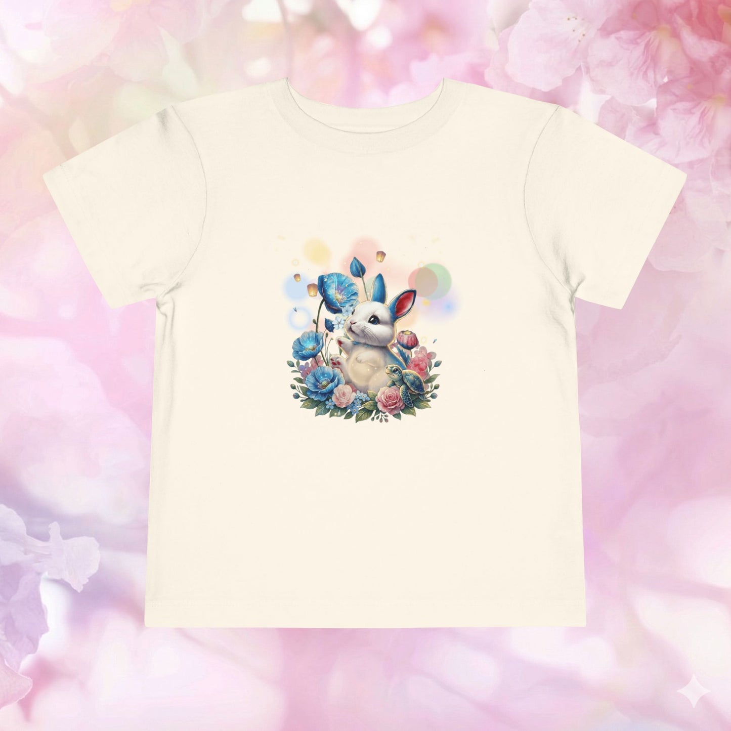 Starlit Bunny & Tiny Turtle Garden — Toddler Short Sleeve Tee